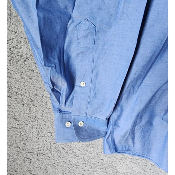 Brooks Brothers Blue Non Iron Long Sleeve Button Down Dress Shirt Size 16 Cotton - Picture 5 of 12